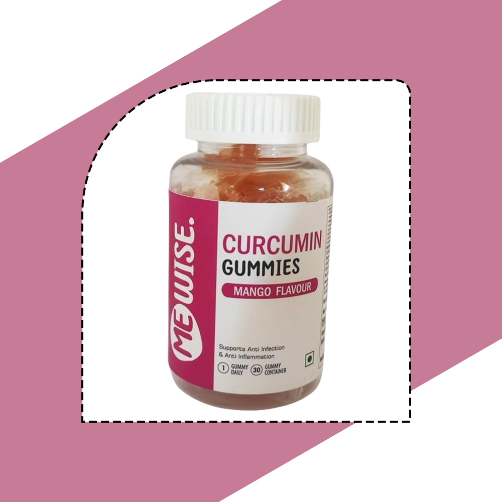 MeWise Curcumin Gummies | Mango Flavour | Antioxidant & Anti-inflammatory Supplement - For Skin, Joint Support, Boosts Immune System