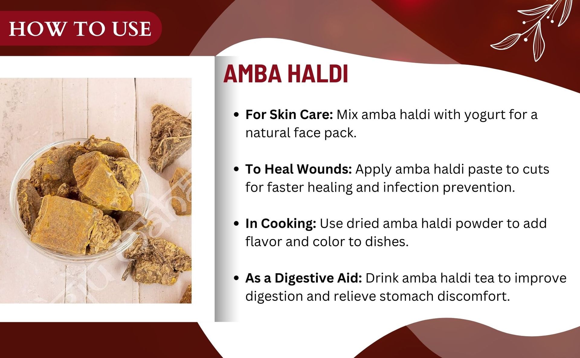 Birju Mahavir 200 GR AMBA HALDI - AMBIA HALDI - CURCUMA AROMATICA - WILD TURMERIC