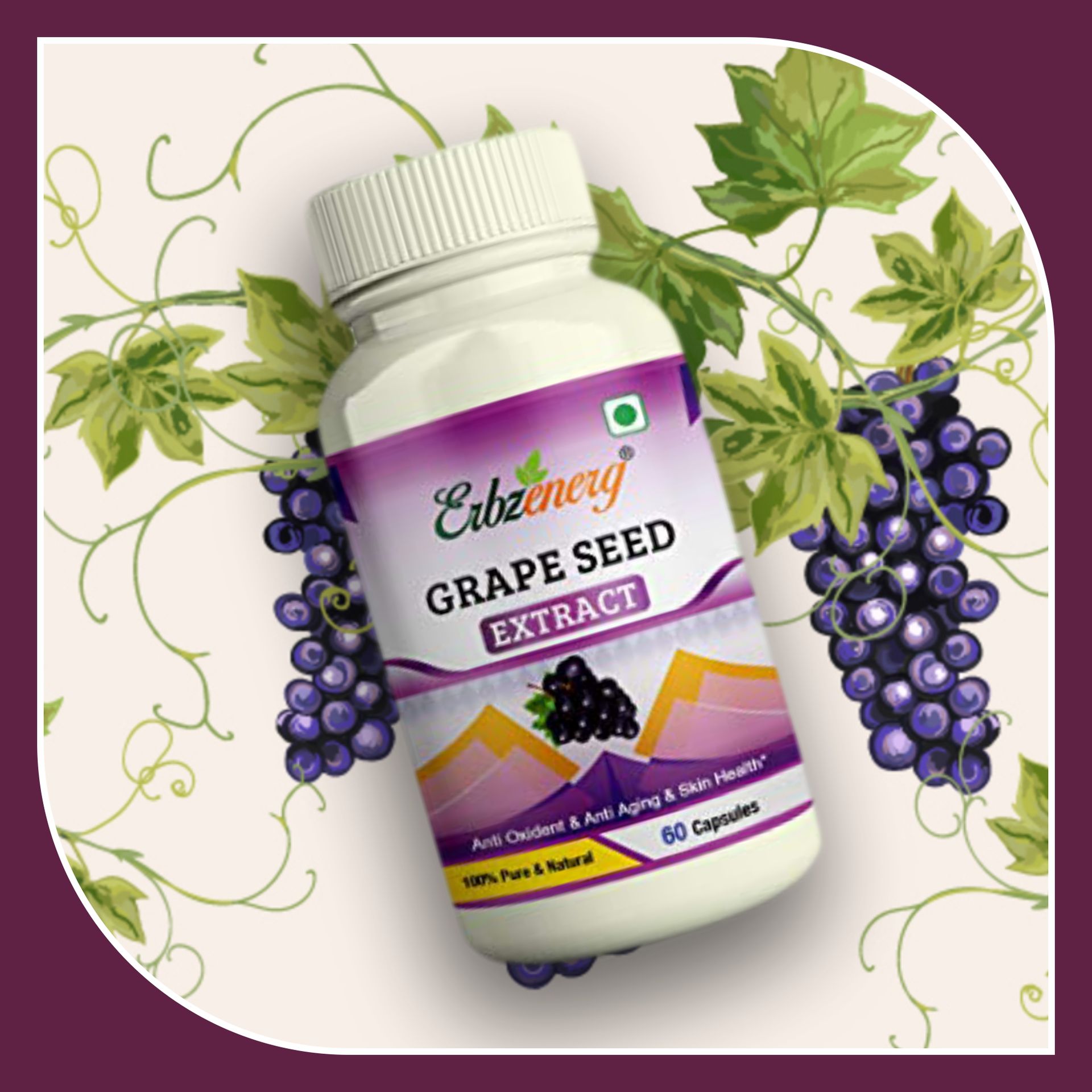 Grape seed Extract 60 Capsules- (Pack of 2)