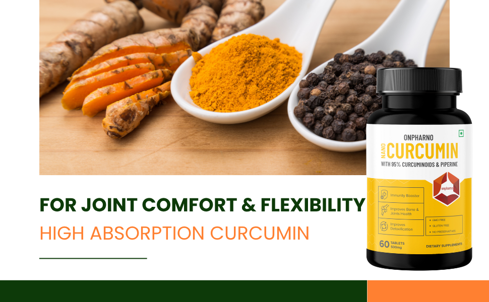 Anti inflammatory supplement curcumin with Piperine and 95% Curcuminoids | Immunity Booster for Men & Women - 30 Curcumin Tablets