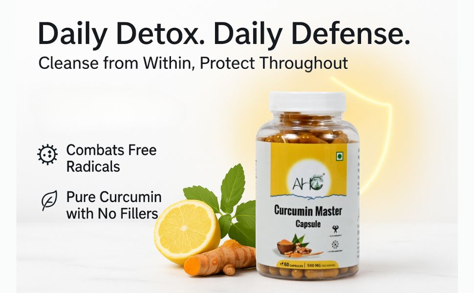 Curcumin Master 60 Capsules (500mg) | Premium Turmeric Extract with Curcuminoids & Black Pepper for Enhanced Absorption | Joint Health, Inflammation Support & Immunity Booster | Plant-Based Supplement for Men & Women
