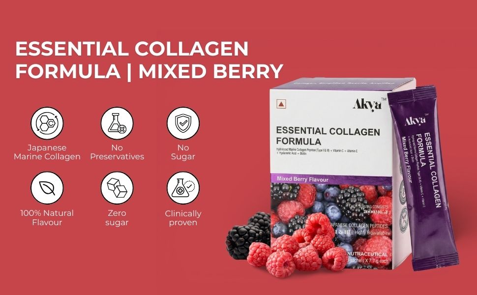 AKYA Japanese Marine Collagen for Antiageing, Skin & Hair Supplement
