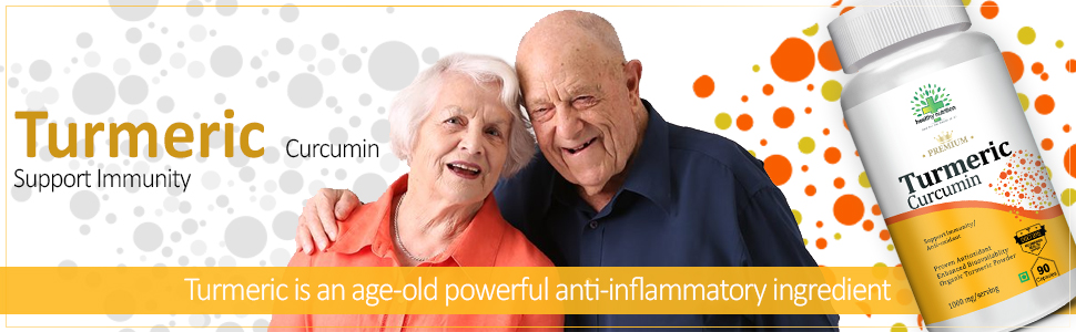 Healthy Nutrition - Just for the Health of it Turmeric Curcumin With Piper Nigrum Extract For Immunity Joints Pain Veg Supplements- (90 Capsules)