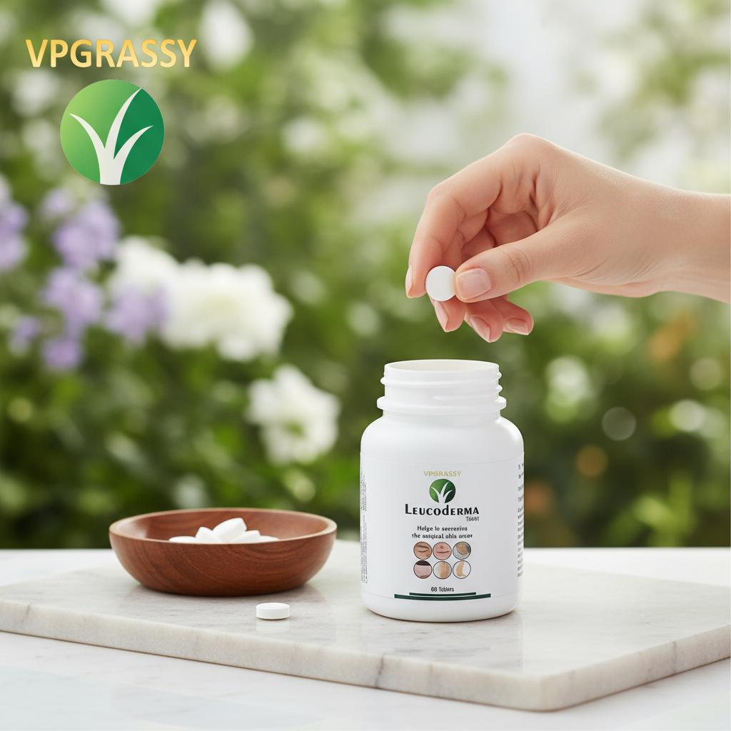 VPGRASSY Leucoderma Anti-White Spots Tablets | Herbal Melanin Support | Helps Improve Uneven Skin Tone & Patchy Skin | Ayurvedic Pigmentation Balance Formula