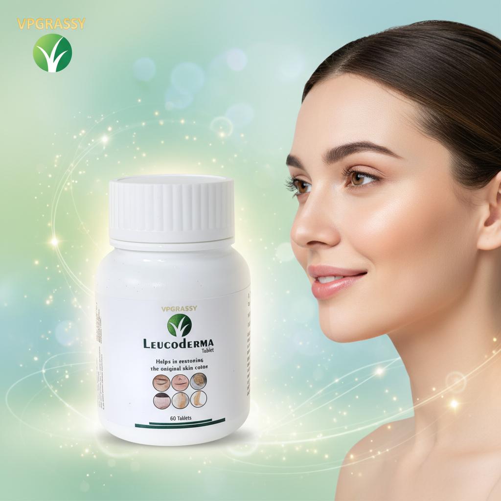 VPGRASSY Leucoderma Anti-White Spots Tablets | Herbal Melanin Support | Helps Improve Uneven Skin Tone & Patchy Skin | Ayurvedic Pigmentation Balance Formula