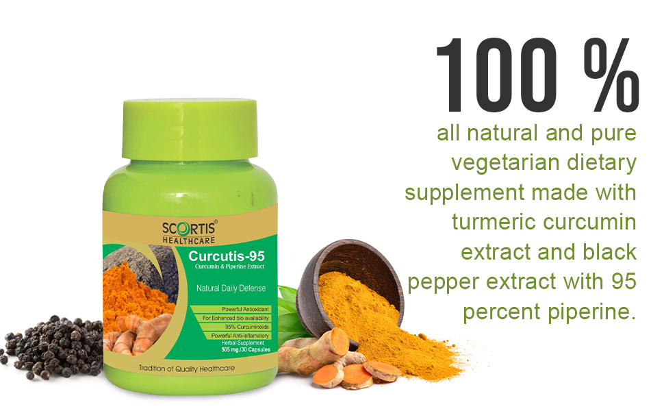 Scortis Healthcare Curcutis-95 Curcumin & Piperine