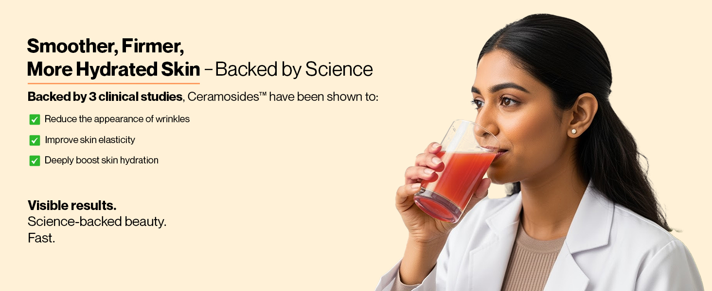 Setu Skin: Youthful | Upgraded 8g Marine Collagen + Ceramosides™ | 4X Faster Hydration | Reduces Fine Lines & Wrinkles | Monk Fruit Sweetened (250gm, Strawberry)
