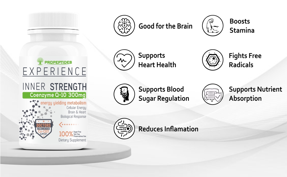 CoQ10 Ubiquinol 300mg - Coenzyme Q10 with Omega 3, Alpha Lipoic Acid & Vitamin B1 | Antioxidant Support for Heart & Energy, 120 Tablets
