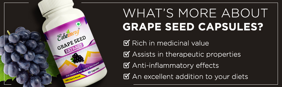 ERBZENERG� Grape seed 60 Capsules- (Pack of 1)