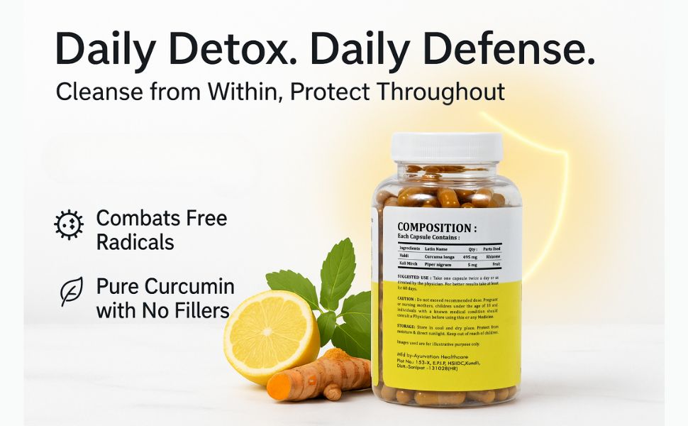 Curcumin Qure 500mg Capsules (Haldi with Black Pepper) Premium Turmeric Extract with Enhanced Bioavailability for Joint & Immune Support 60 Capsules
