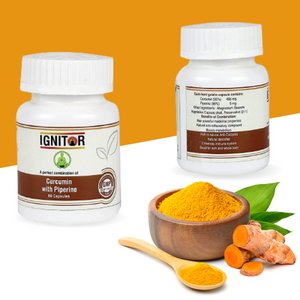IGNITOR� Curcumin (95%) Extract with Piperine(5%) Organic Turmeric Veg Capsules 60 Non-GMO & Gluten Free (Pack of 1)
