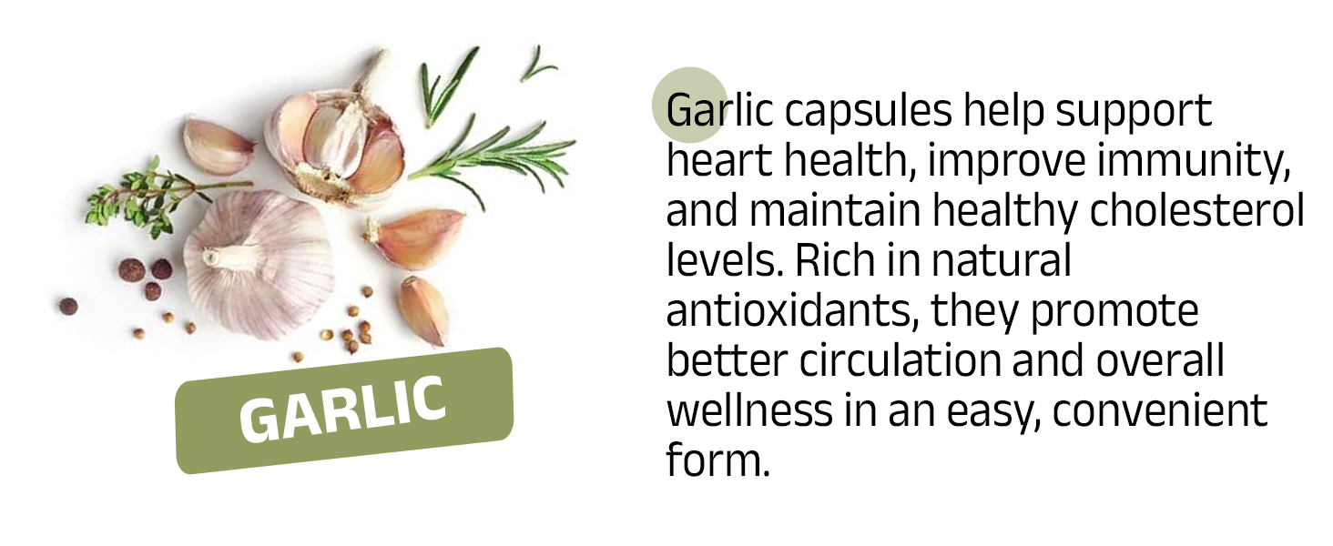 Anti-Inflammation Blend | Curcumin & Garlic Capsules | Supports Heart Health, Inflammation & Immunity | 60+60 Vegan Capsules