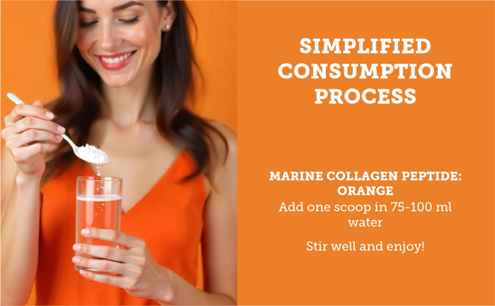 Marine Collagen Hydrolyzed Japanese Peptides, Anti-Aging Formula, Orange Flavor, No Fishy Aftertaste, 4.25g Collagen Per Scoop, Sugar-Free, Supports Radiant Skin and Nail Strength (Pack Of 2)