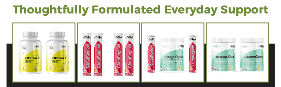 GlutaReglow 30 Effervescent Tablets + CollagenXpert Marine Collagen 200 g, L-Glutathione, Hyaluronic Acid, CoQ10, Orange Combo