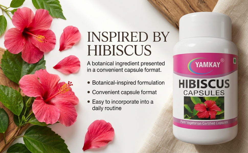 Hibiscus Flower Capsules 500Mg - 100 Veg Capsules