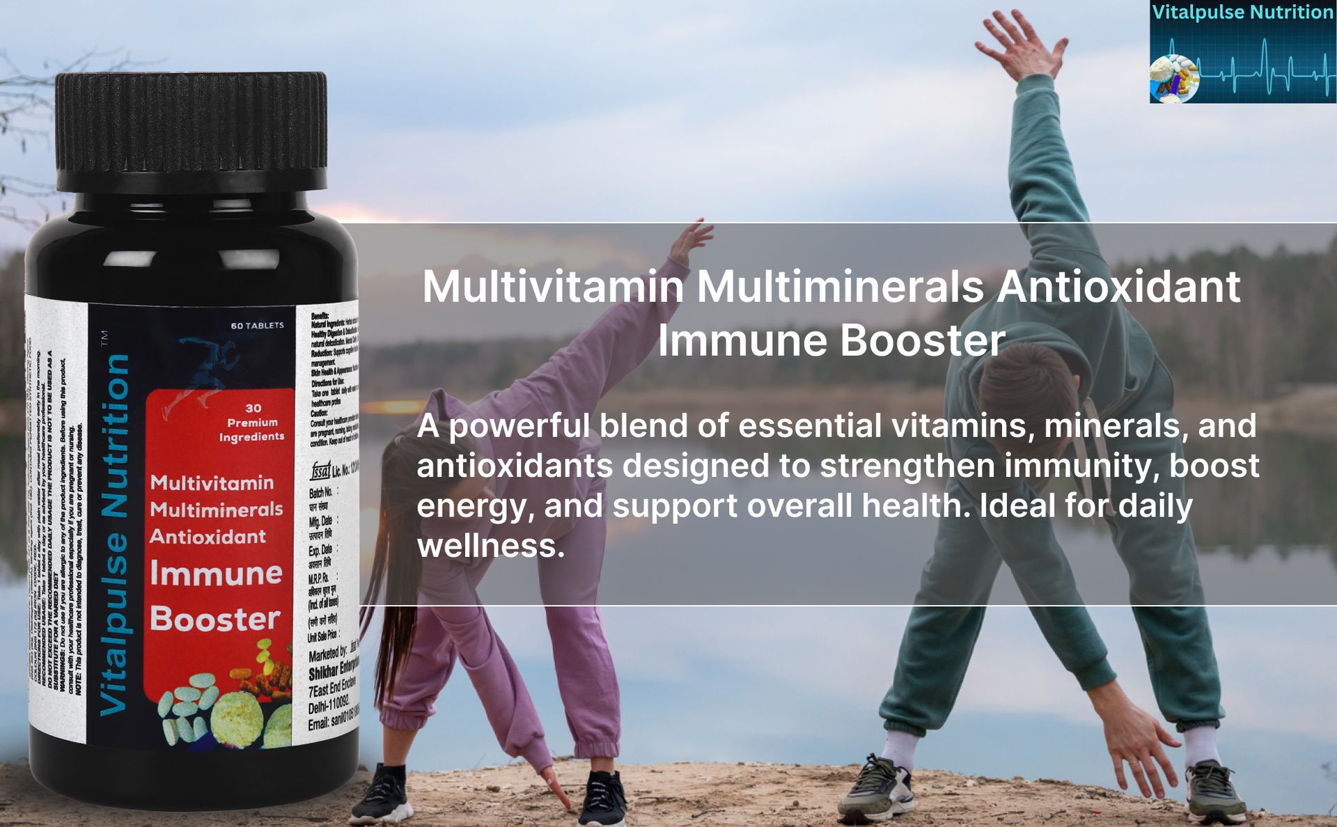 Multivitamin Immune Booster with Antioxidants & Minerals | Daily Immunity, Energy & Wellness | 60 Tablets (Pack of 1)