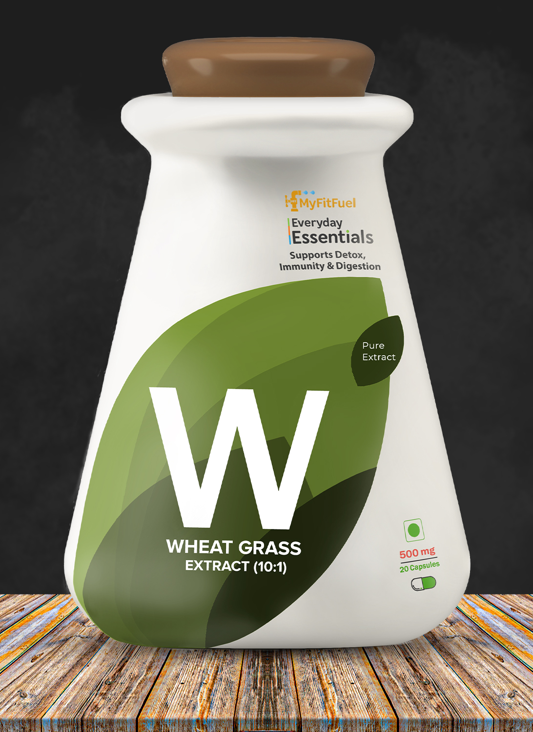 MyFitFuel Wheat Grass Extract (10:1, 500mg)- 90 Capsules