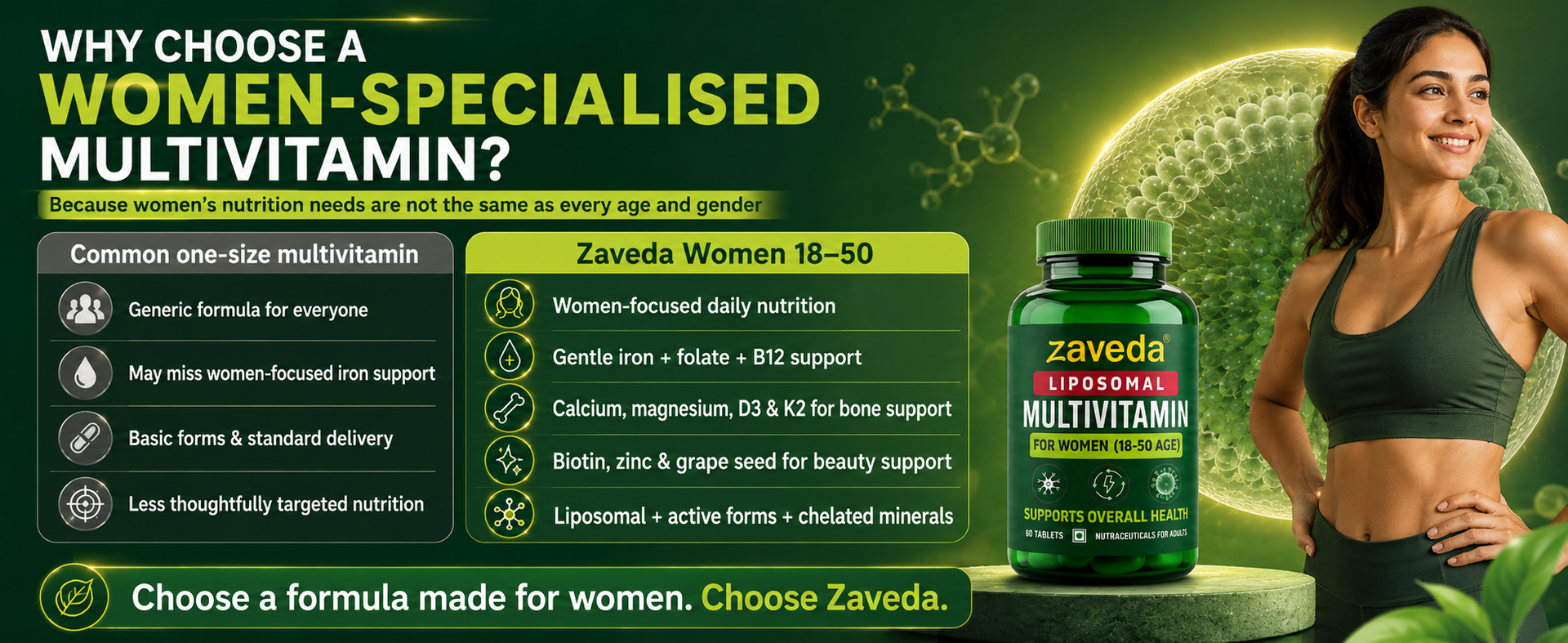 Liposomal Multivitamin for Women, 60 Tablets