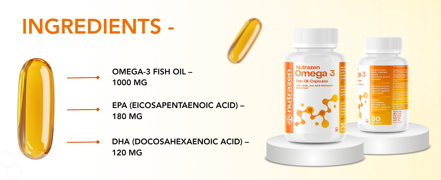 Omega-3 Supplement - 30 Capsules | Triple-Action Support