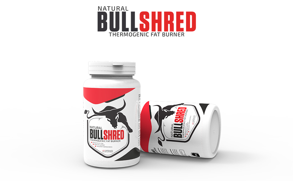 BULLSHRED | THERMOGENIC FAT BURNER | REGULATES APPETITE | TRIGGERS THERMOGENESIS | ACETYL-L-CARNITINE, GREEN COFFEE, GREEN TEA CAFFEINE, DANDELION LEAF, YOHIMBE BARK | 60 CAPSULES | FSSAI APPROVED