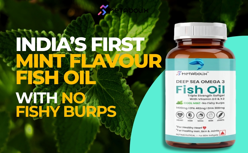 Deep Sea Omega 3 Fish Oil Capsules (60) | High EPA & DHA for Heart, Brain, Joint & Skin Health | Triple Strength Omega 3 supplement for Immunity, Metabolism & Inflammation Support