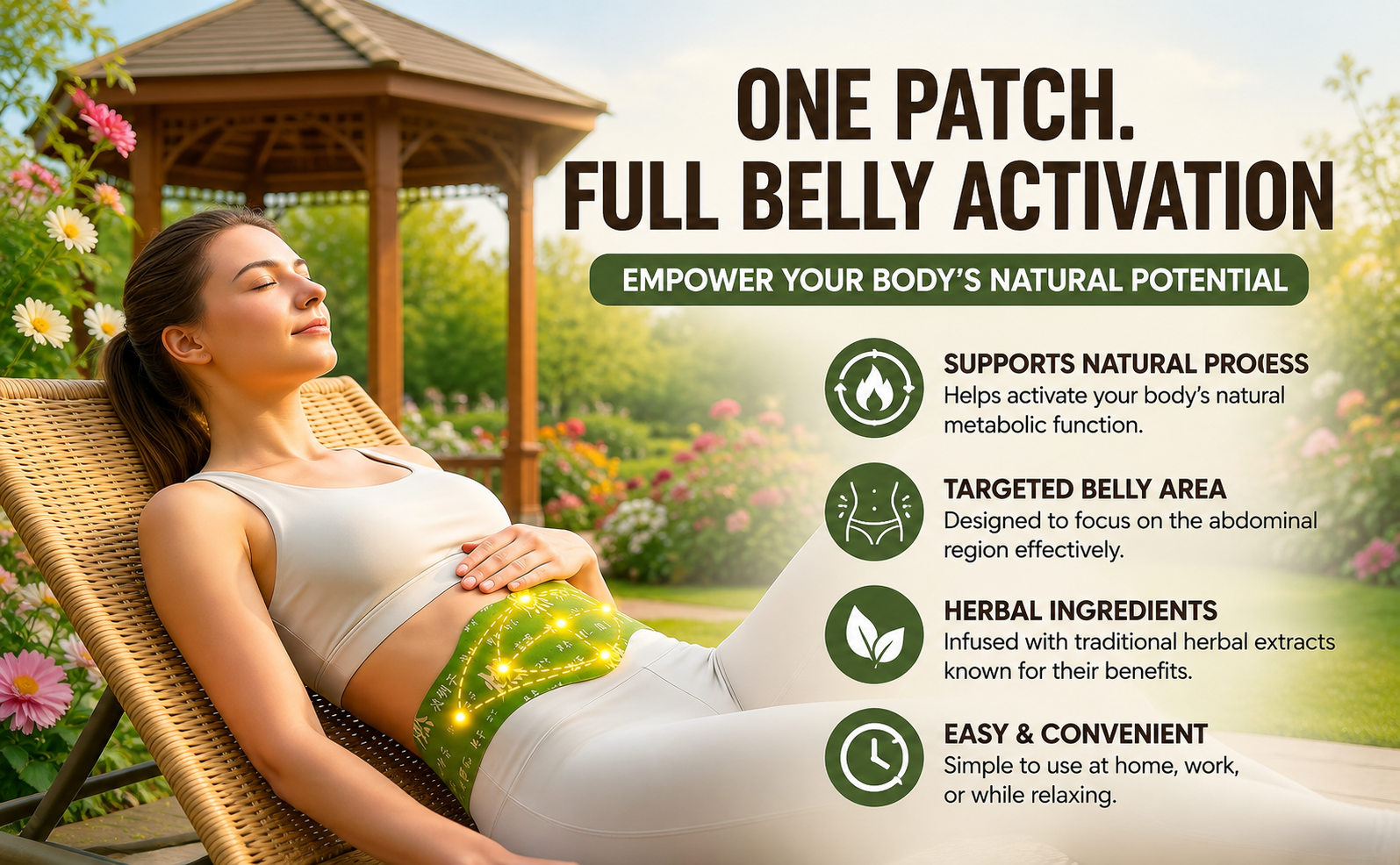 Balance Patch with Herbal Formula, Belly Button Patch for Daily Wellness & Abdominal Comfort, Skin Friendly Adhesive Herbal Waist Patch for Women, 5 Pcs Pack