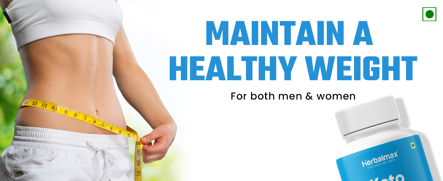 Herbal Max Keto Nutrition Weight Management | Supports Effective Weight Loss, Fat Burning, Belly Fat Reduction, Ketosis & Energy Boost – 60 Veg Capsules | For Men & Women