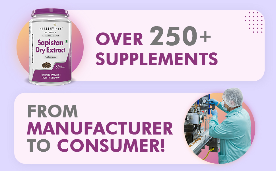 HealthyHey Nutrition Sapistan Dry Extract, 5:1,60 Vegetable capsules