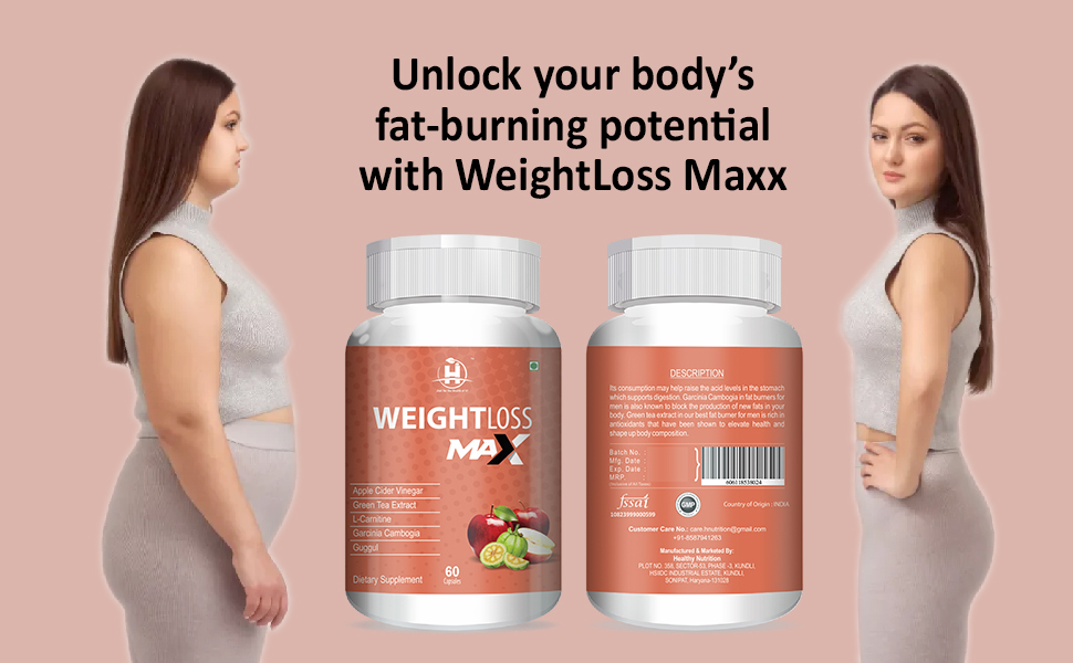Healthy Nutrition - Just for the Health of it Lean Mass Fat Burner for Men & Women with Green Coffee Bean Extract | Caffeine & Chromium | Weight & Fat loss supplement - 60 Tablets