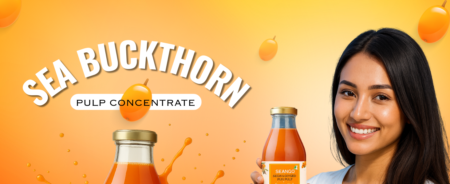SEANGO Seabuckthorn Juice (300ml) – Natural Himalayan Sea Buckthorn Berry juice| Rich in Vitamin C,A & E also rich in Omega 3, 6, 7 & 9 | Non-GMO Health Drink