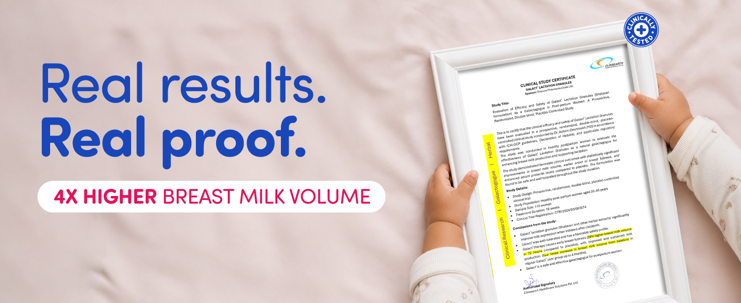 Galact Lactation Granules 400g | India's Only Brand with 100+ Patient Clinical Trial | Lactation Supplement for Breastfeeding | 4X Milk Boost | Shatavari & 6 Herbs | 20 Days Pack | Chocolate Flavour