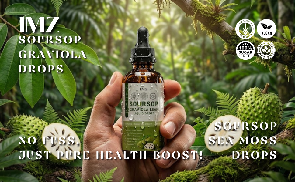 Soursop Bitters Liquid Drop | Graviola leaf | Hanuman Phal Laxman for Cell Support, Immune System and Gut Health Support, Soursop Liquid | 50 ml by IMZ