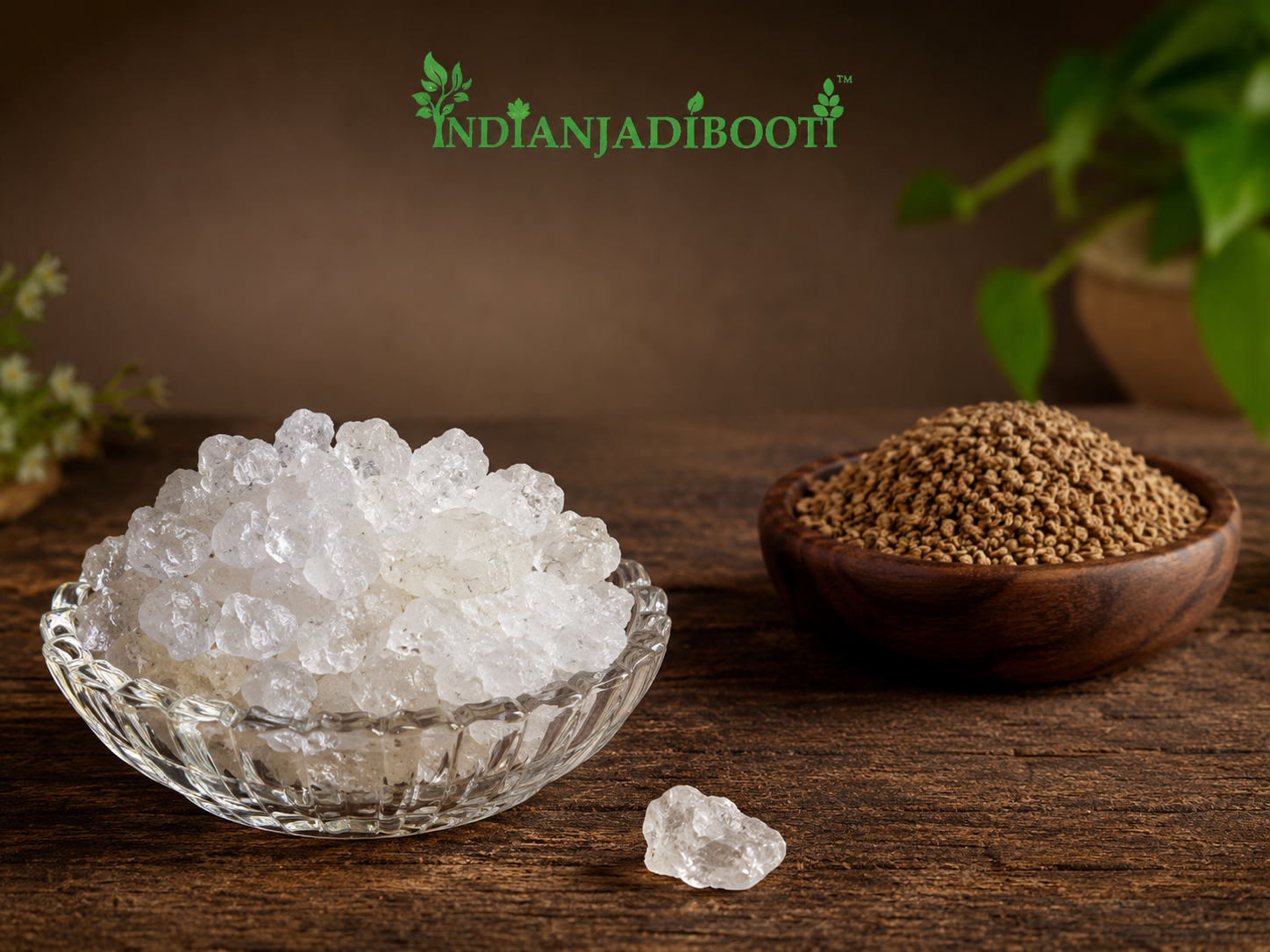 IndianJadiBooti Sat Ajwain (100g) | Pure Thymol Crystals | Ajwain Ka Sat | Natural Ayurvedic Extract from Trachyspermum Ammi | For Digestive Support, Steam Inhalation & DIY Wellness | Highly Potent