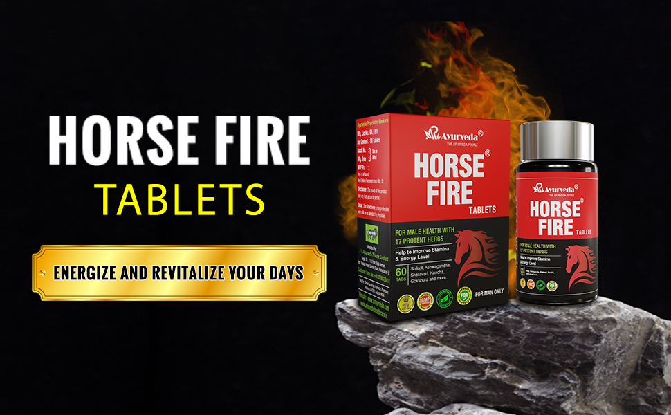 Tablet (Pack of 60) & Horse Fire Ayurvedic Massage Oil For Men| Shree Gopal Tail - 25ml