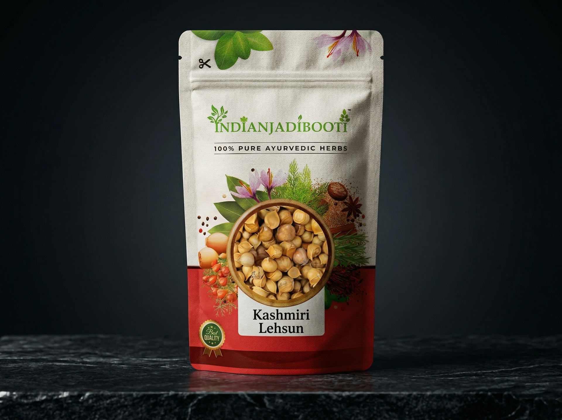 IndianJadiBooti Kashmiri Lehsun (250 grams pack) | Fresh & Natural, Premium Single Clove Snow Mountain Garlic | Allium Sativum for Cardiovascular Support, Immune Resilience & Culinary Warmth