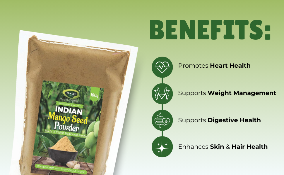 Thanjai Natural Mango Seed Powder 100g | 100% Pure & Natural | Dried Mango Seed Powder | Traditionally Processed | No Preservatives | For Culinary & Traditional Uses