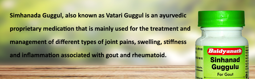 Baidyanath Asli Ayurved Sinhanad Guggulu Tablets | Ayurvedic Herbal Supplement | 80 Tablets