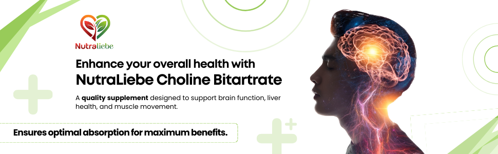 Choline Bitartrate 550mg – 90 Capsules | Dietary Supplement for Daily Use | Non-GMO & Gluten-Free