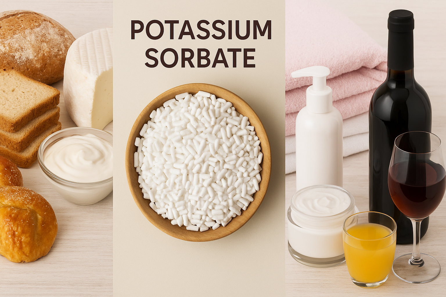 BCCHEM Potassium sorbate granular-1 kg,preservative, baking essential| For baked goods,bevrages,batter's(1 KG)