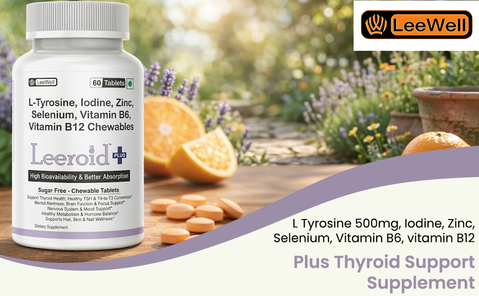 Plus by LeeWell Thyroid Support Supplement, 60 Chewable Tablets