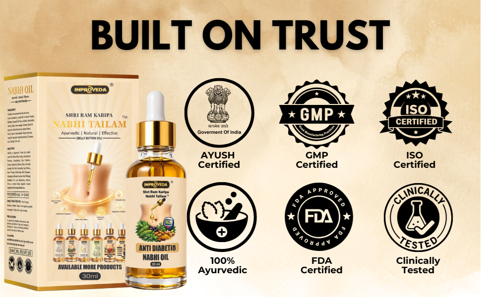 Nabhi Oil | नाभि तेल 30ml (Pack of 02) | Ayurvedic Multi Benefit Belly Button oil | For Digestion & Detox, Sleep-Inducing Stress Relief, Acne Control & Joint Comfort | 60ml