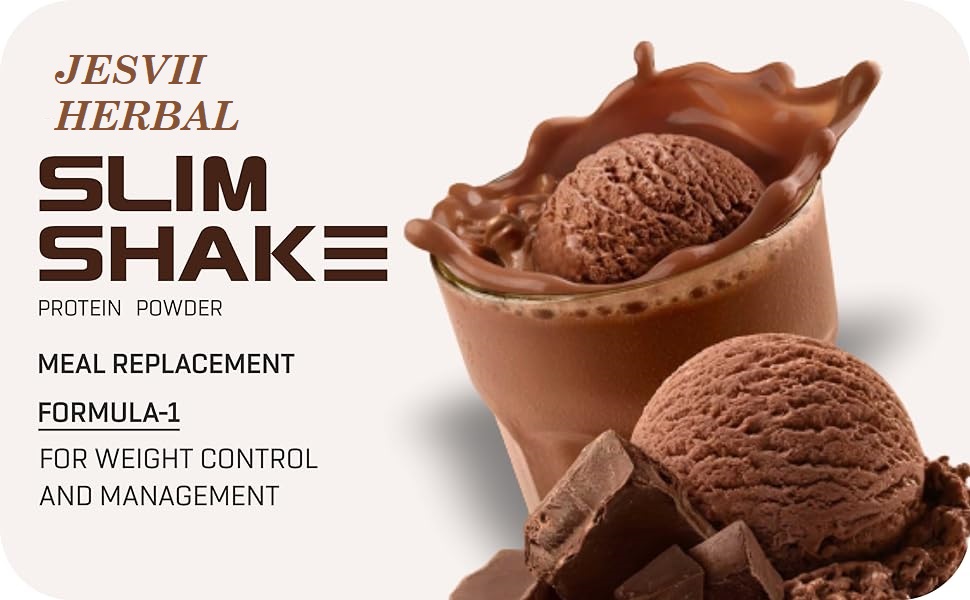 Slim Protein Powder Meal Replacement Shake | For Weight Control And Management | 23 gm Protein With 8 Ayurvedic Superfood | Sugar Free | For Men and Women (500 gm) (Chocolate)