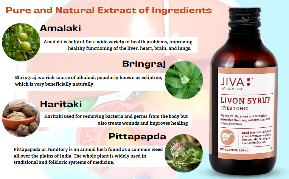 Jiva Kutki Capsules 60 Tablets & Livon Syrup 200 ML (Combo Pack of 2) | For Men & Women Liver Helps To Promote Digestion | Pure & Natural | Good for Digestion