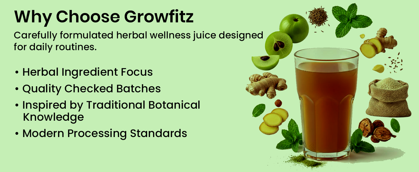 Growfitz GutRevive+ Liver Care Juice 1L | Natural Liver Detox & Digestive Cleanse | Triphala, Amla, Mulethi, Senna & Herbal Gut Support | No Added Sugar