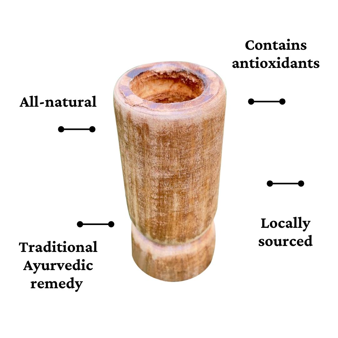 Lal Haveli Vijaysar Wood Glass 90ml | Ayurvedic Herbal Diabetes Control Blood Sugar Management | Indian Kino Tree | Treating Obesity Fat Burn