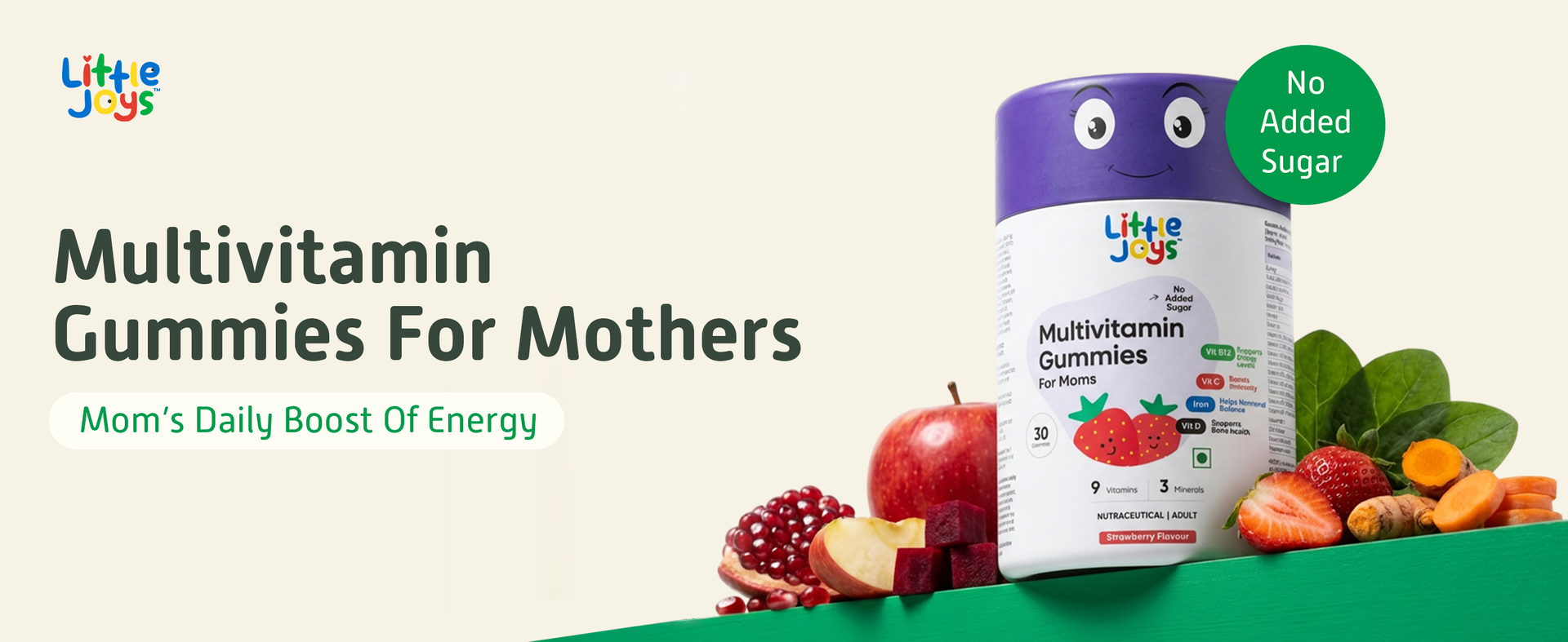 Little Joys Multivitamin For Women | 30 Day Pack | With Vitamin C, E, A, B12 D3 & B6 | Biotin, Iron, Zinc & Potassium | Boosts Immunity, Supports Bone Health & Maintains Energy Levels