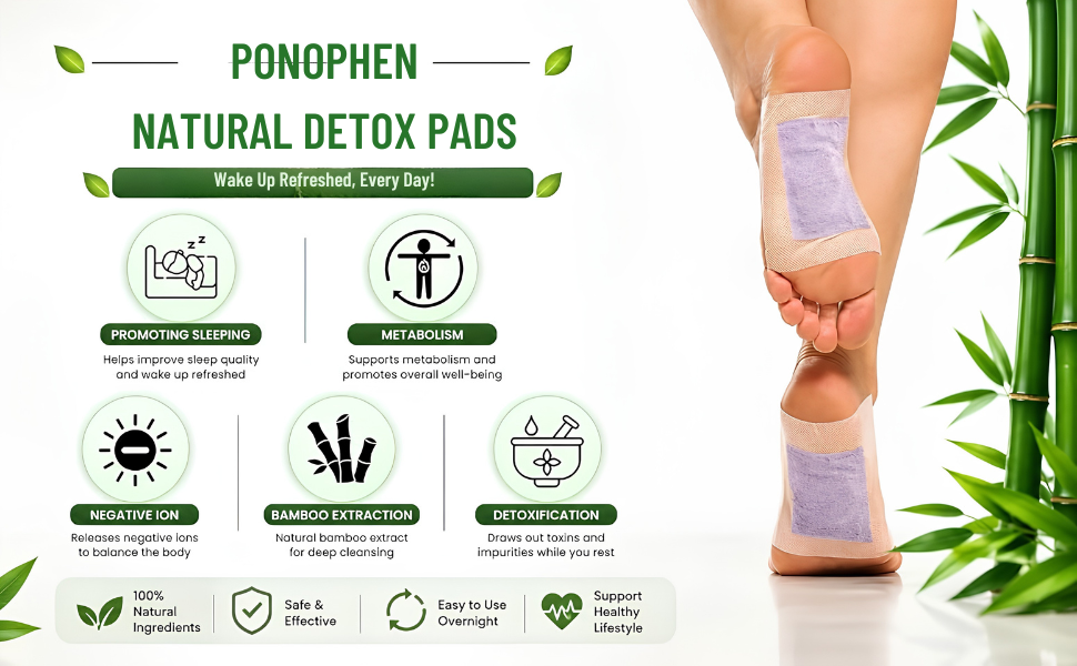 Adhesive Body and Foot Patch to Detox||Organic Natural ingredients|Cleansing Detox Foot Pads Toxins Stress Relief||30 Relief toxin Foot Pads And 30 Adhesive Sheets|| pack of 3 box ||