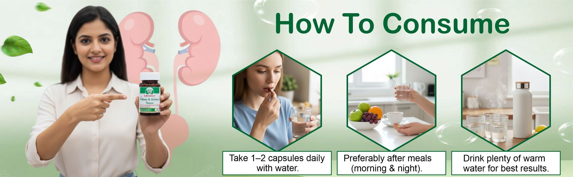 Ayurvedic Capsules | Herbal Support for Kidney & Urinary Tract Health | Natural Wellness Formula | 45 Capsules