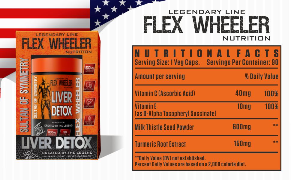 Flex Wheeler Nutrition Liver Detox - 90 Veg Capsules