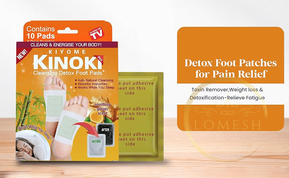 Detox Foot Patches for Cleansing Toxin Remover for Men & Women,Deep Cleansing Detoxify Blood Circulation Foot Pad for Detox & Relaxation- Pain Relief, Stress Relief Sleep Patch